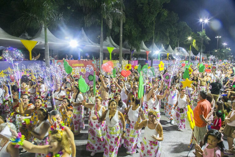 Blocos levam alegria e homenagens em desfiles na Passarela do Samba de Corumbá