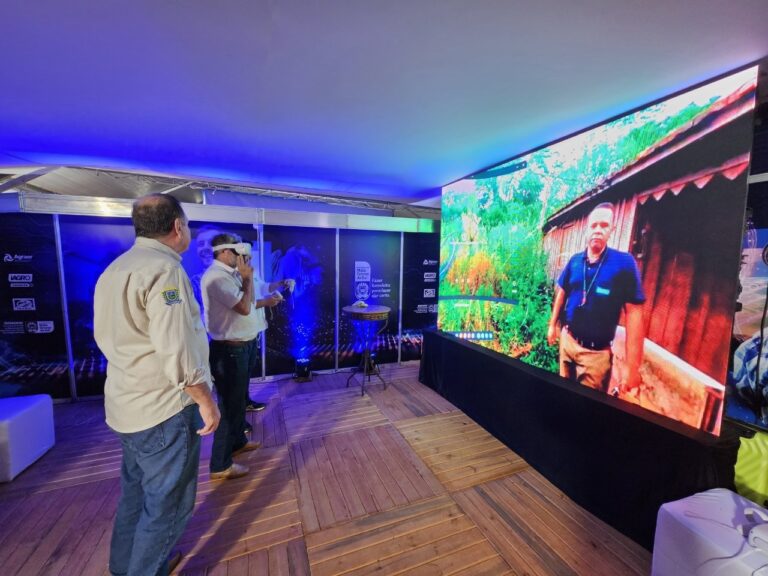 Governo leva tecnologia de realidade virtual em estande de defesa sanitária