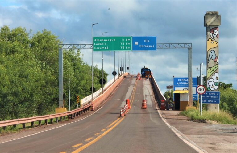 Ponte sobre o rio Paraguai terá nova interdição para concretagem