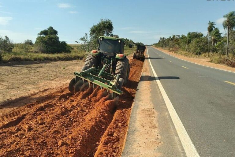Obras no eixo da Bioceânica avançam com terceira pista na BR-267