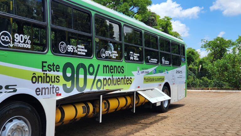 Ônibus movido 100% a GNV começa a ser testado em Campo Grande